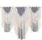 Large Macrame Wall Hanging 43 Inches Natural Cotton Rope Handmade Macrame Wall Decor - Gray and Off White